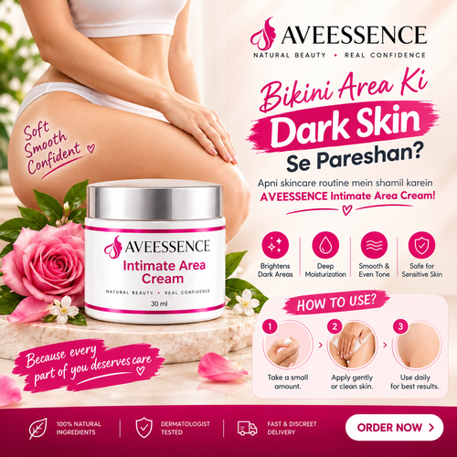 AVEESSENCE Intimate Whitening Cream 30ml - Fast Acting 3-Day Results