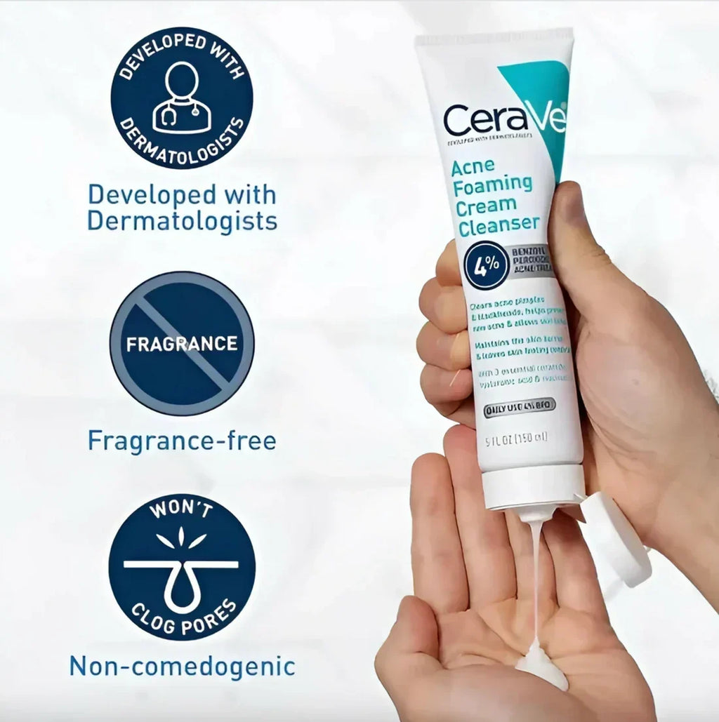 Cerave 4 In 1 Skincare Kit Night Cream, Sunblock, Cleanser & Serum, for Radiant Skin